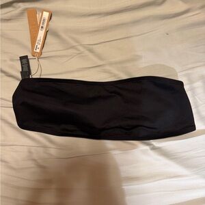 NWT skins Black Bandeau swim Top